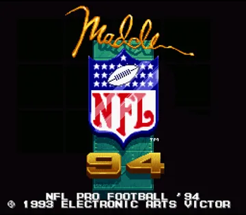 NFL Pro Football '94 (Japan) screen shot title